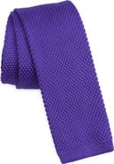 CLIFTON WILSON Royal Purple Knit Silk Tie