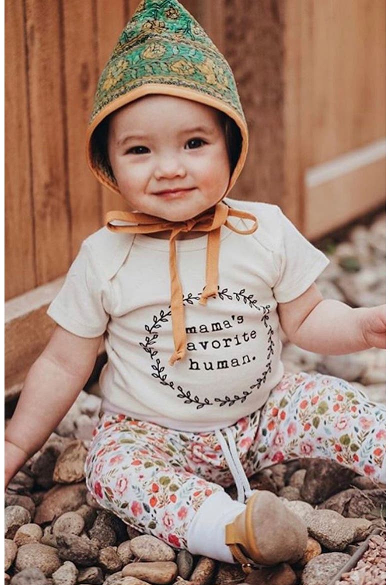 Mama's Favorite Human Organic Cotton Bodysuit, Alternate, color, NATURAL