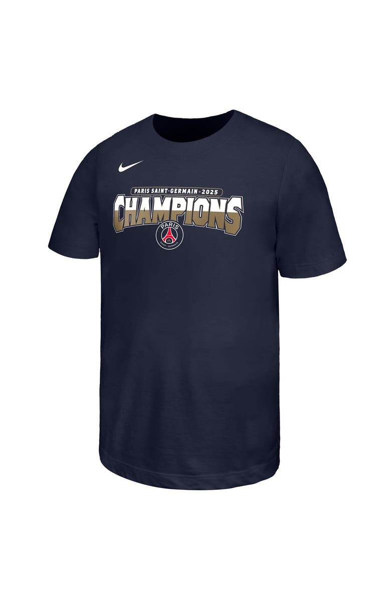 Nike Youth Nike Navy Paris Saint-Germain 2025 Champions League Winners Core T-Shirt, Alternate, color,