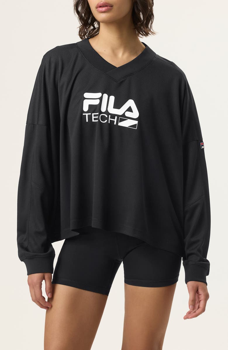 FILA x Hailey Long Sleeve Sports Jersey, Main, color, 