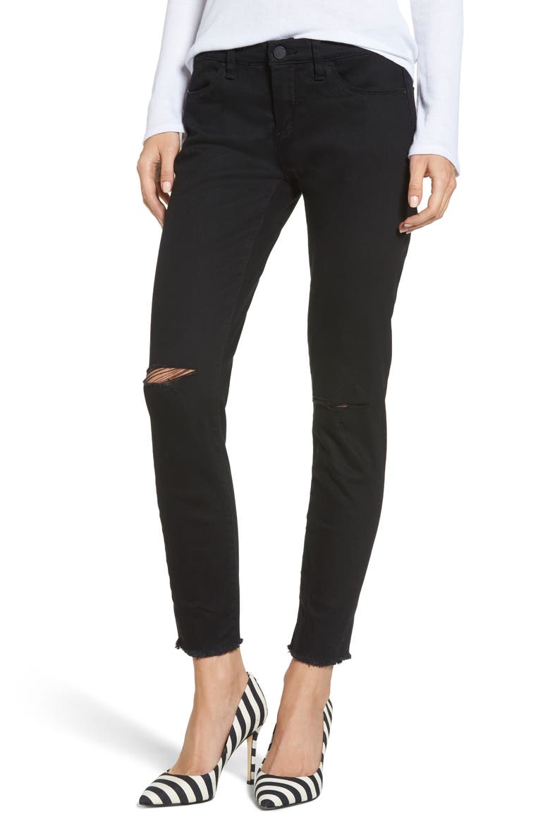 Crazy Train Skinny Ankle Jeans, Main, color, BLACK