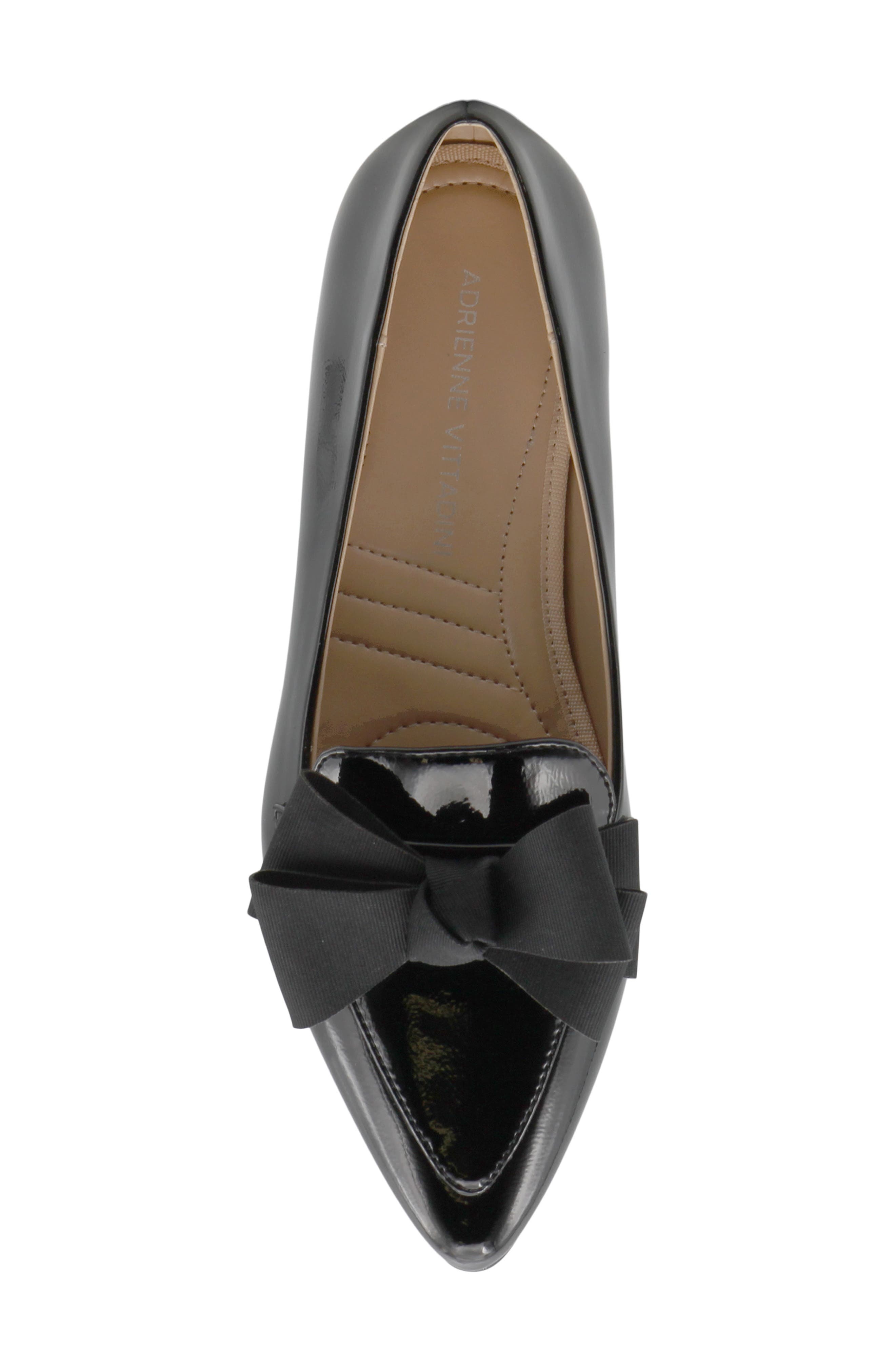 Adrienne Vittadini Pasteur Bow Pump, Alternate, color, Black Patent