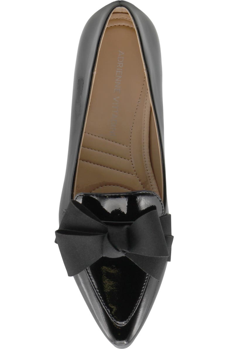 Adrienne Vittadini Pasteur Bow Pump, Alternate, color, Black Patent