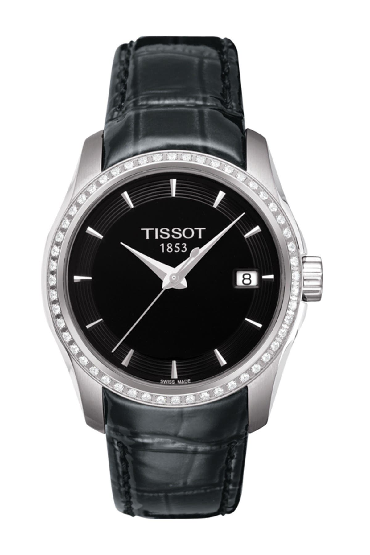 Tissot Women's Couturier Embossed Leather Strap Watch, 32mm