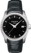 Tissot Women's Couturier Embossed Leather Strap Watch, 32mm