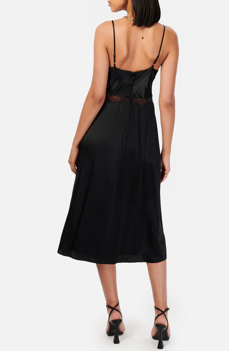 CAMI NYC Marilyn Lace Trim Silk Midi Slipdress, Alternate, color,