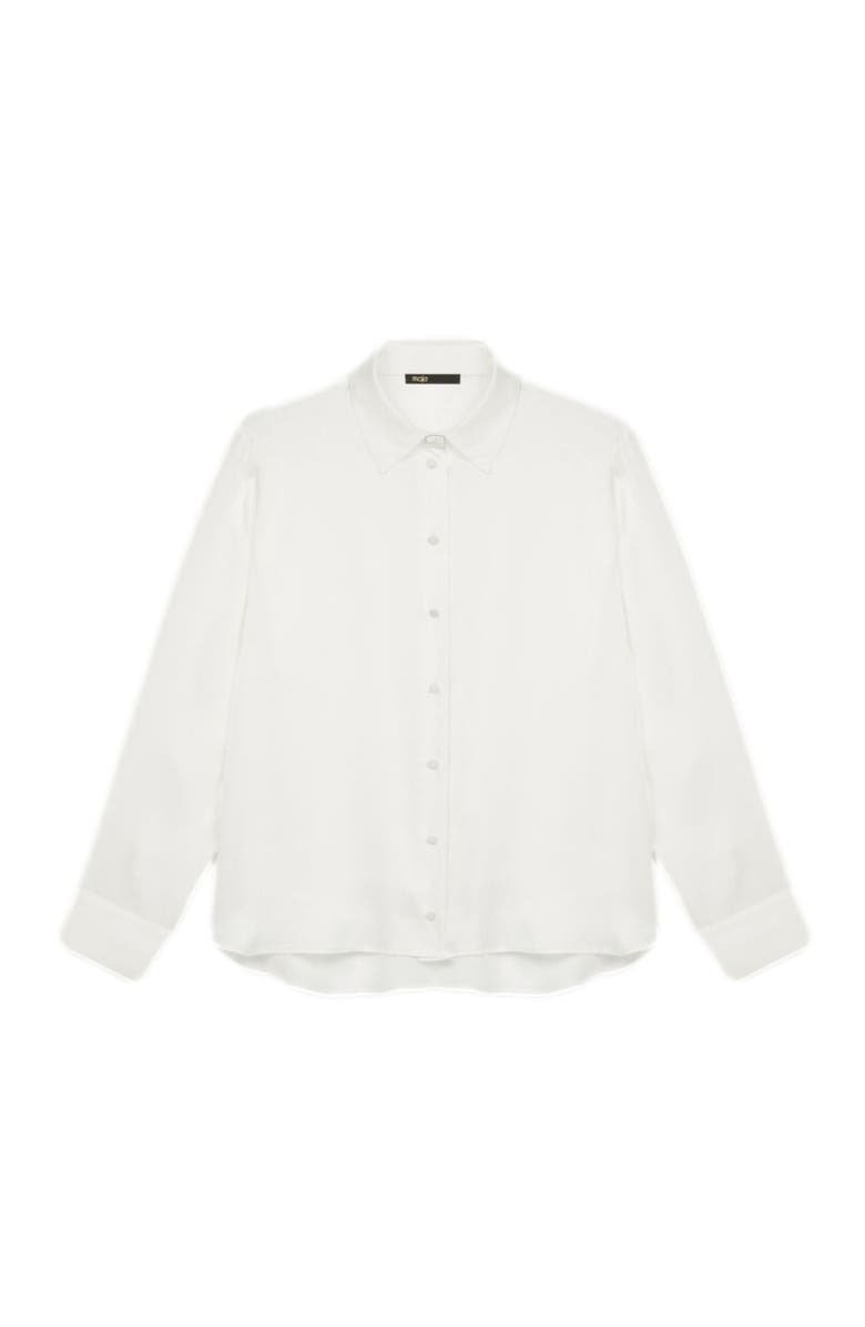 maje White silk blouse, Alternate, color, 