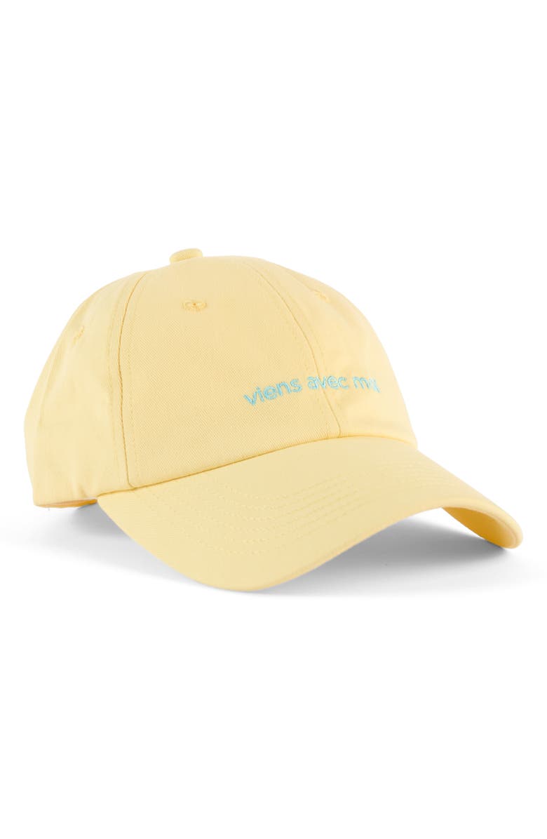 Viens Avec Moi Ball Cap, Main, color, Yellow