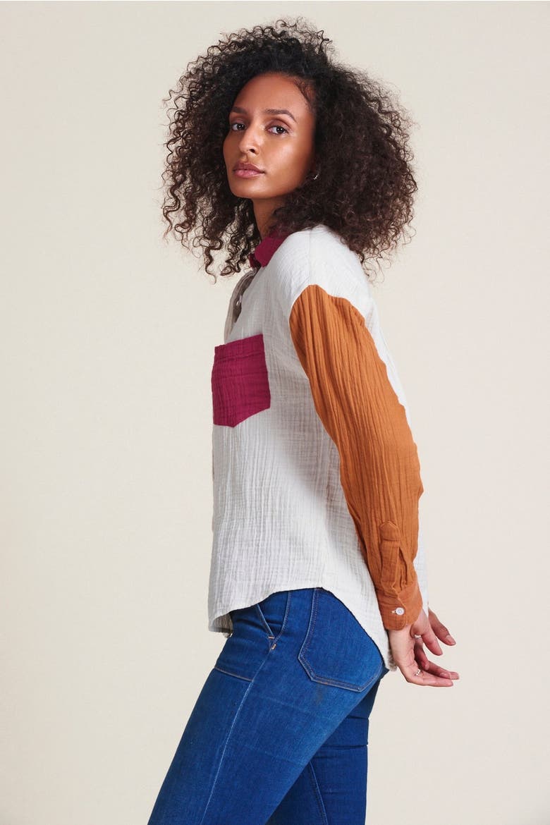 The Claudia Shirt, Alternate, color, Cream