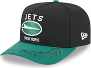 New Era Men's New Era Black/Green New York Jets 2025 NFL Draft A-Frame 9FIFTY Snapback Hat