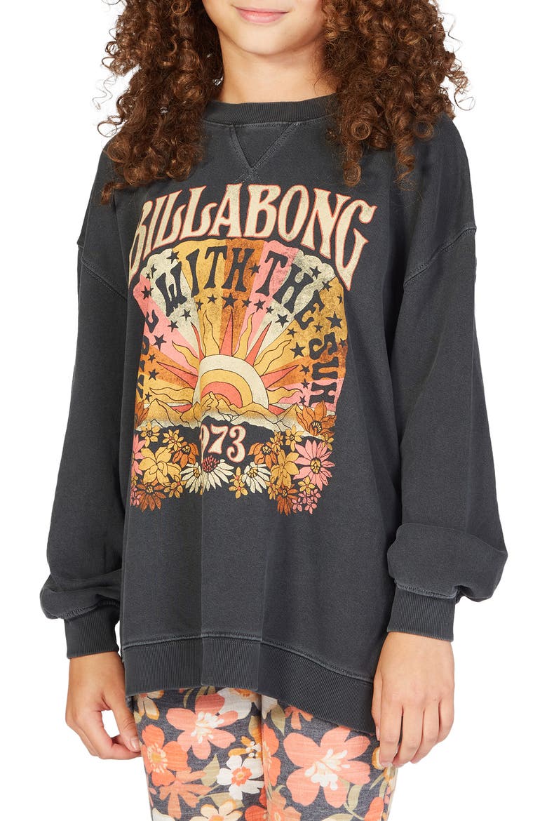 Kids' Making Waves Sweatshirt, Main, color, OFF BLACK