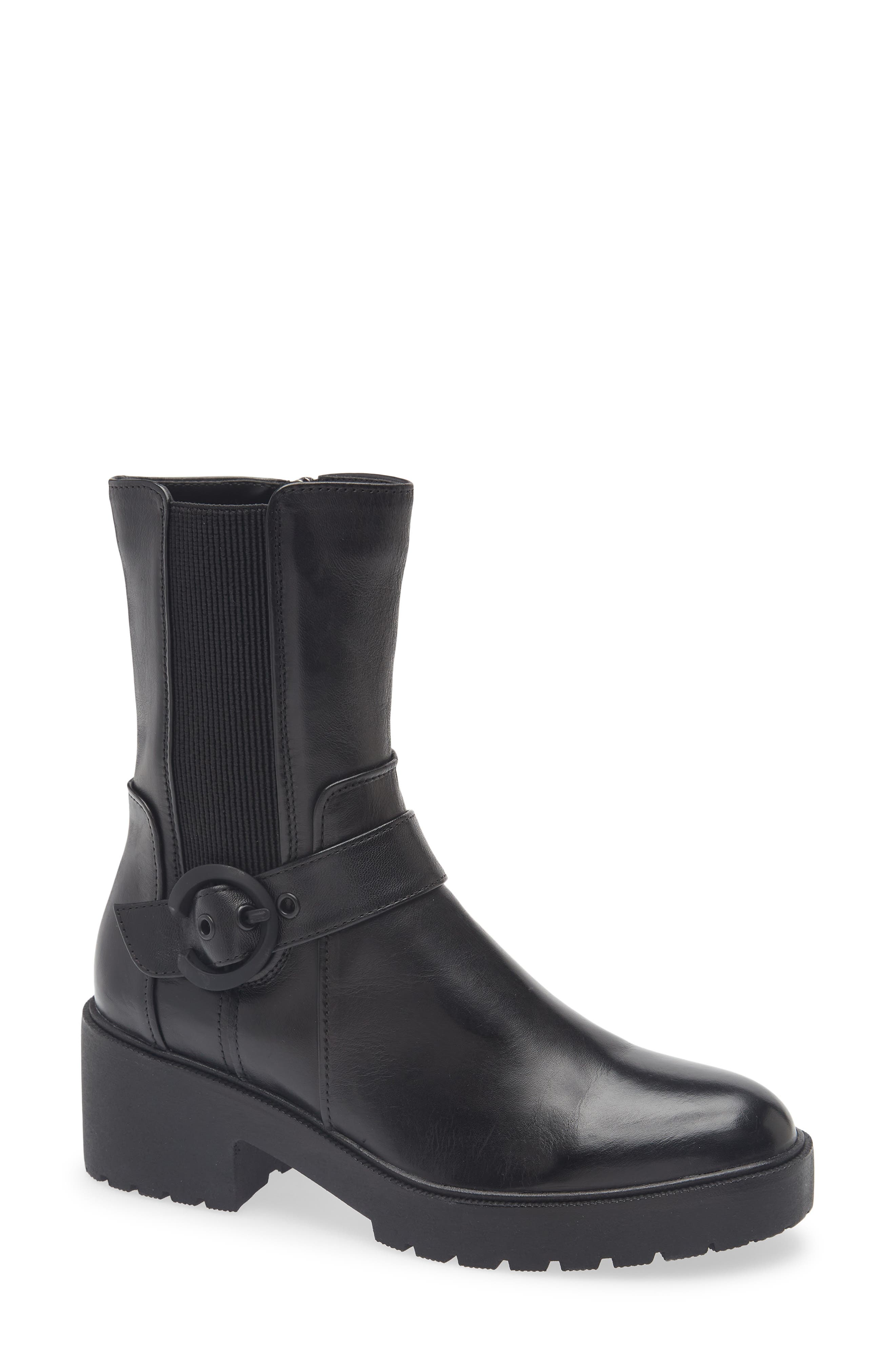 Regarde Le Ciel Paloma Lug Sole Bootie, Main, color, Delice Black