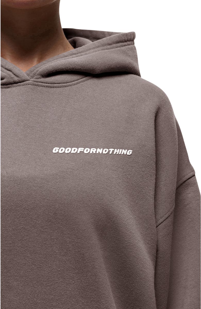 Good For Nothing Vintage Taupe Relaxed Hoodie, Alternate, color, Brown