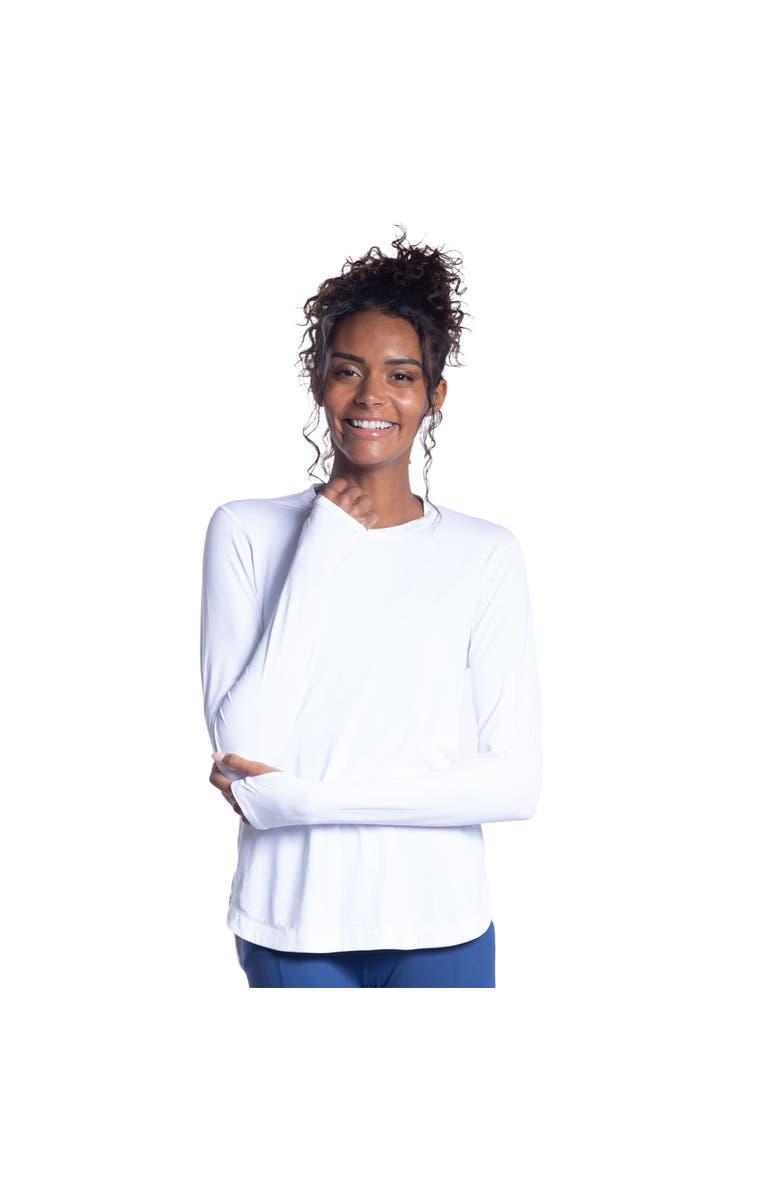 BloqUV Women's Scallop Top Relaxed, Main, color, White