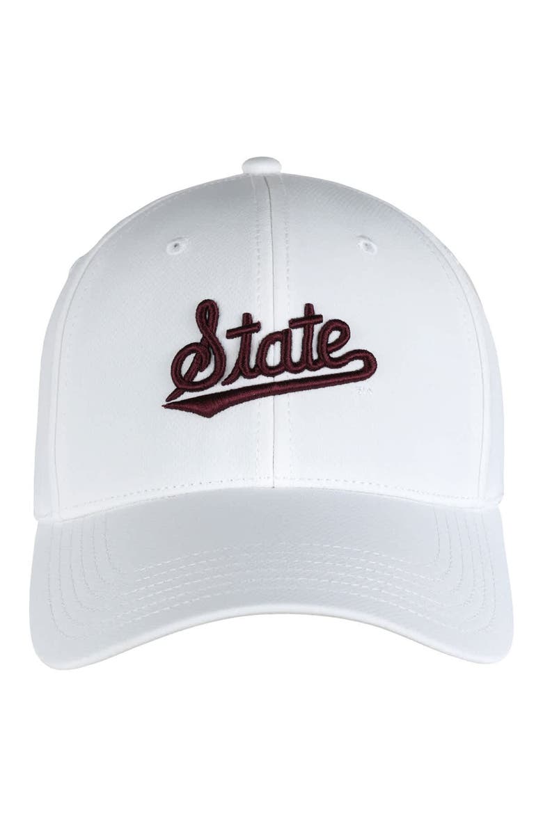 AHEAD Men's Ahead  White Mississippi State Bulldogs Stratus AeroSphere Adjustable Hat, Alternate, color, White