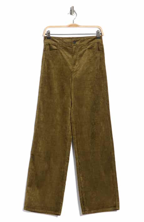 Sasha High Waist Crop Wide Leg Corduroy Pants