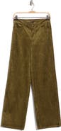 PAIGE Sasha High Waist Crop Wide Leg Corduroy Pants