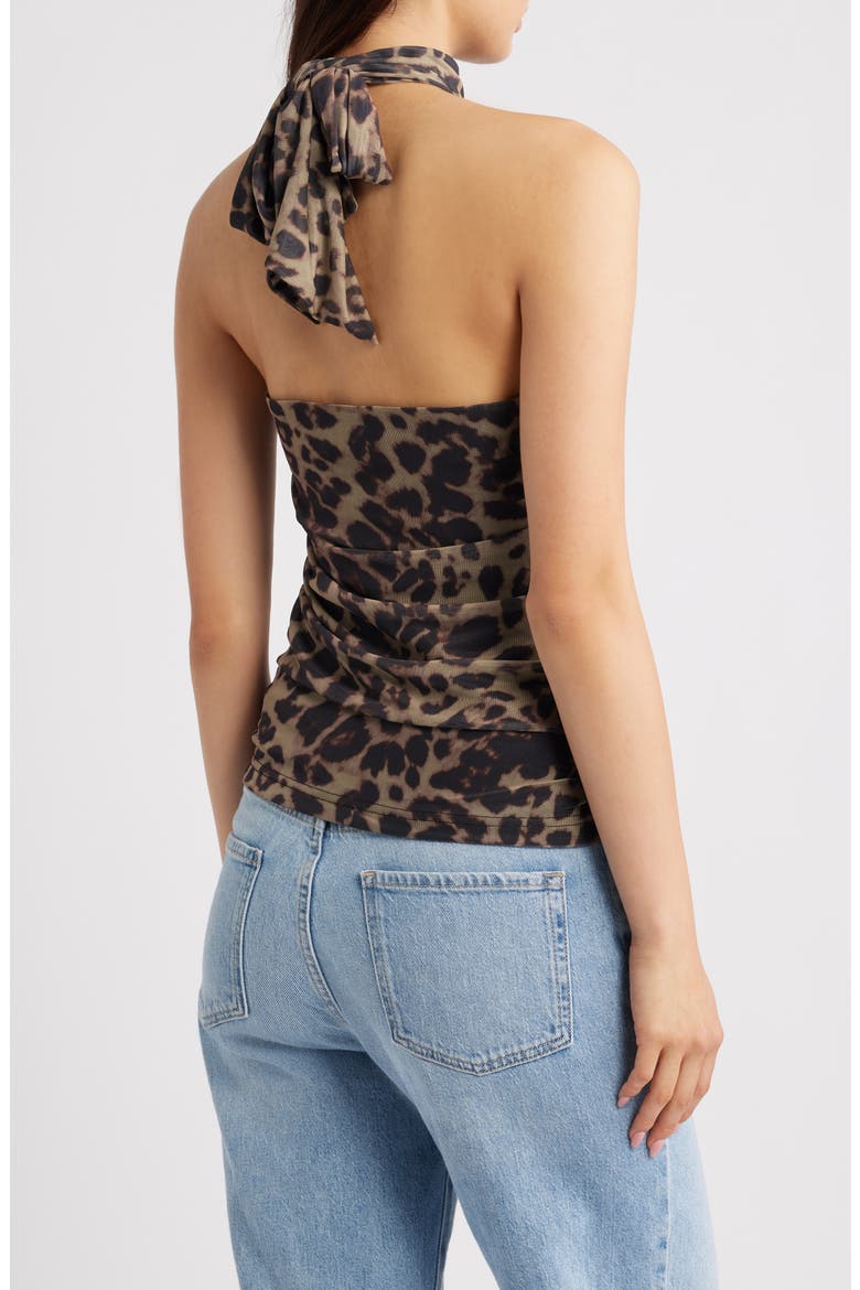 Ihparda Leopard Print Halter Top, Alternate, color, LEOPARD
