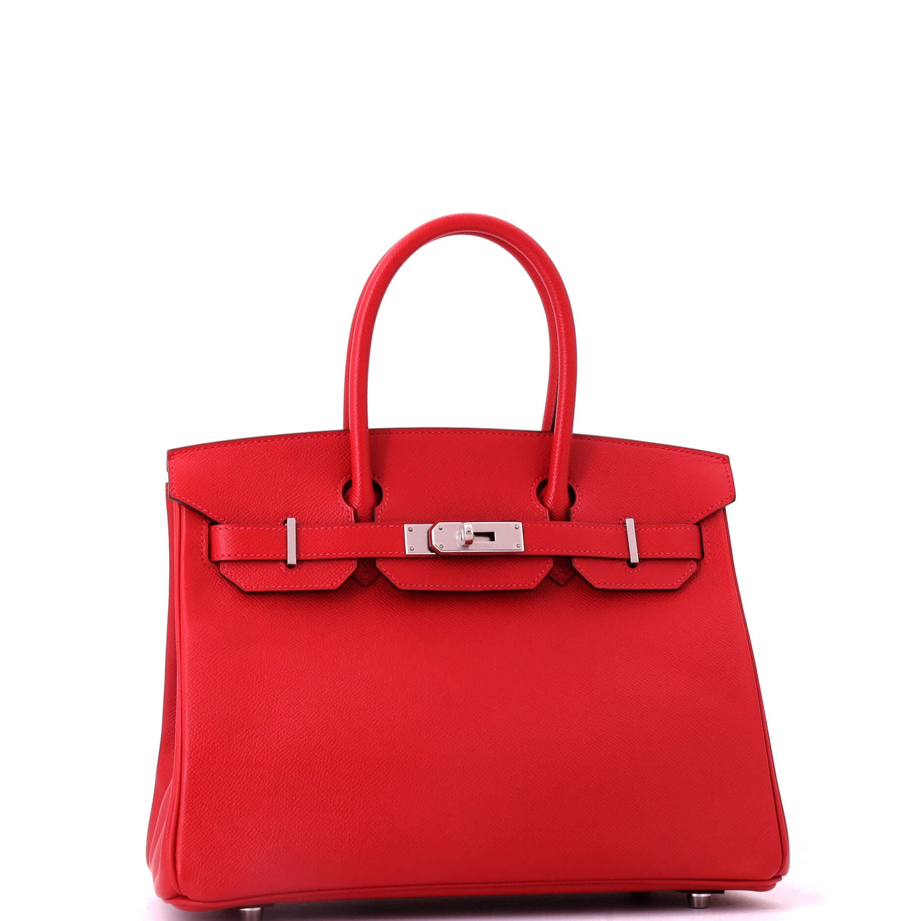 Pre-Owned Hermes Birkin Handbag Red Epsom with Palladium Hardware 30, Alternate, color, Rouge Vif