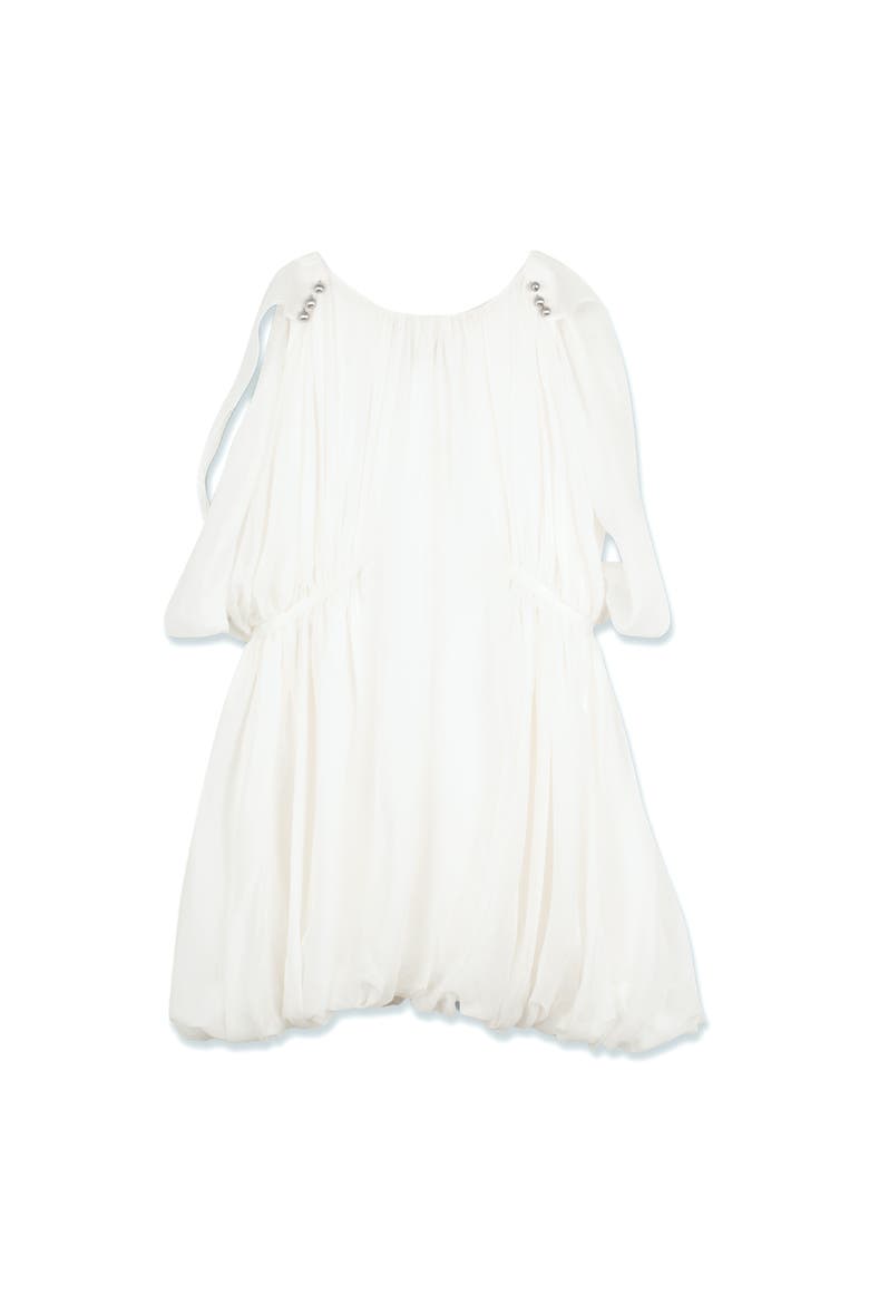Kids Silk Ceremony Dress In Charmeuse, Alternate, color, Optic White