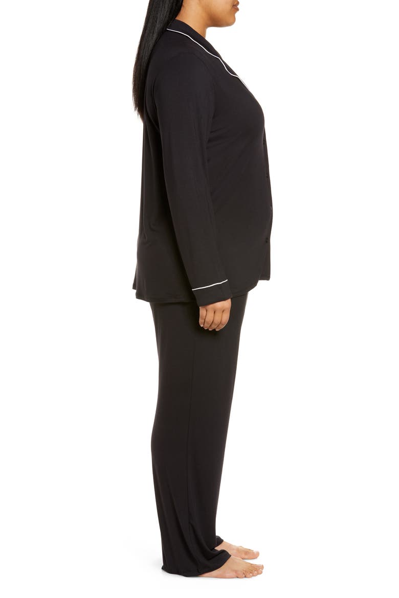 Moonlight Eco Knit Pajamas, Alternate, color, BLACK