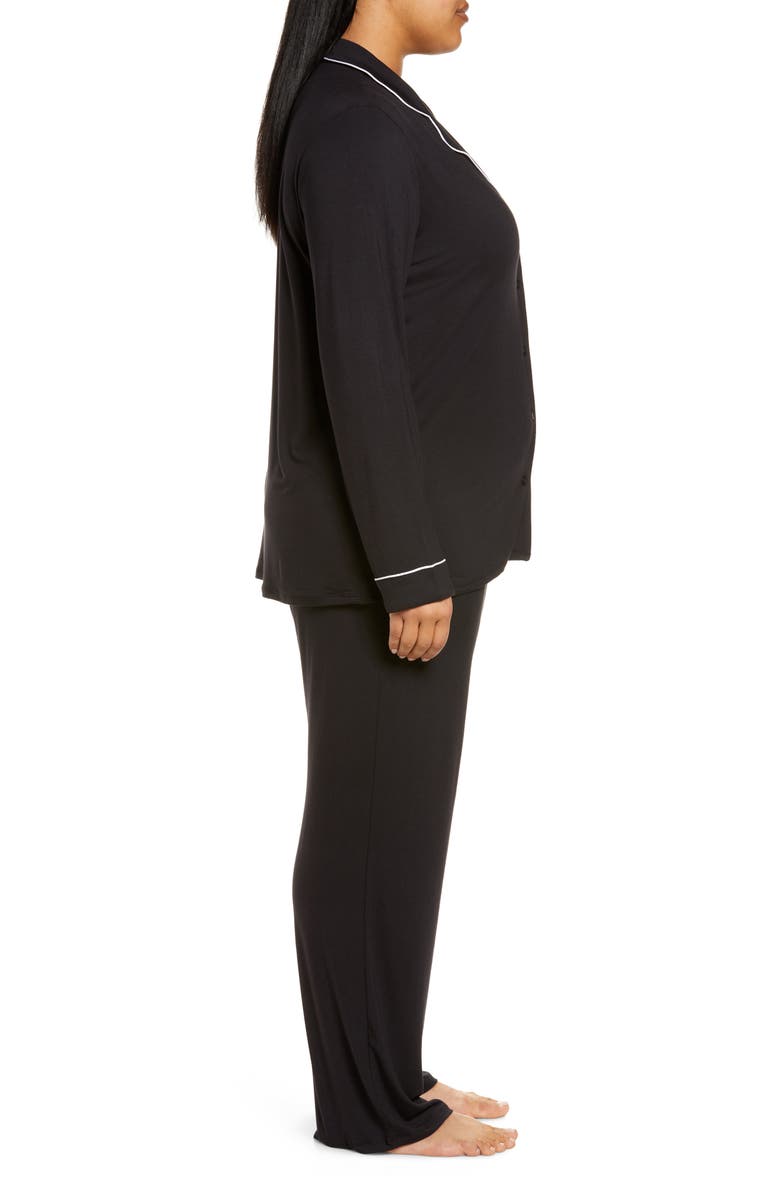 Nordstrom Moonlight Eco Knit Pajamas, Alternate, color, Black