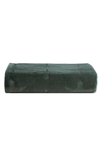 Eddie Bauer Geese Throw Blanket In Dark Green