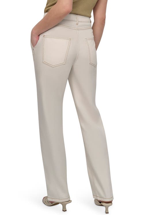 Shop Dkny Contrast Stitch Ecru Jeans
