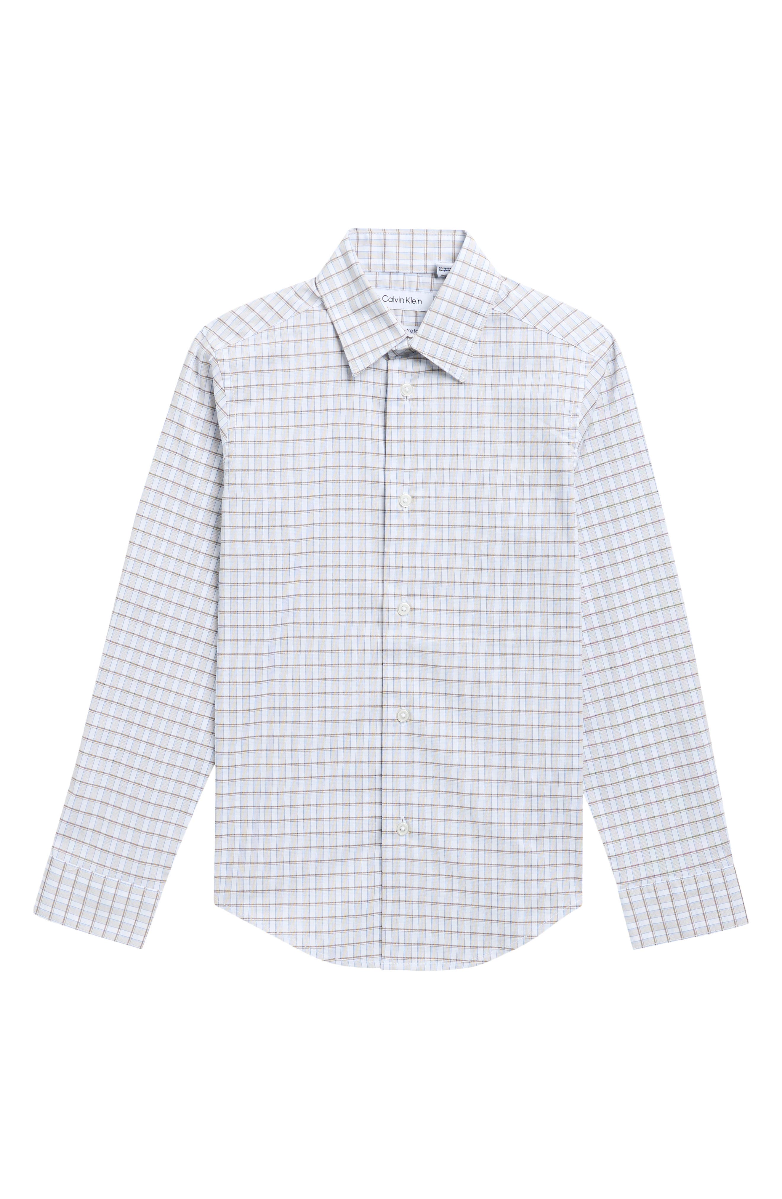 Kids' Plaid Stretch Button-Up Shirt
