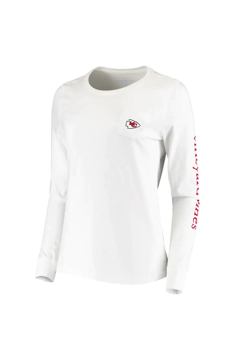 vineyard vines Women's Vineyard Vines White Kansas City Chiefs Helmet Long Sleeve T-Shirt, Alternate, color, 