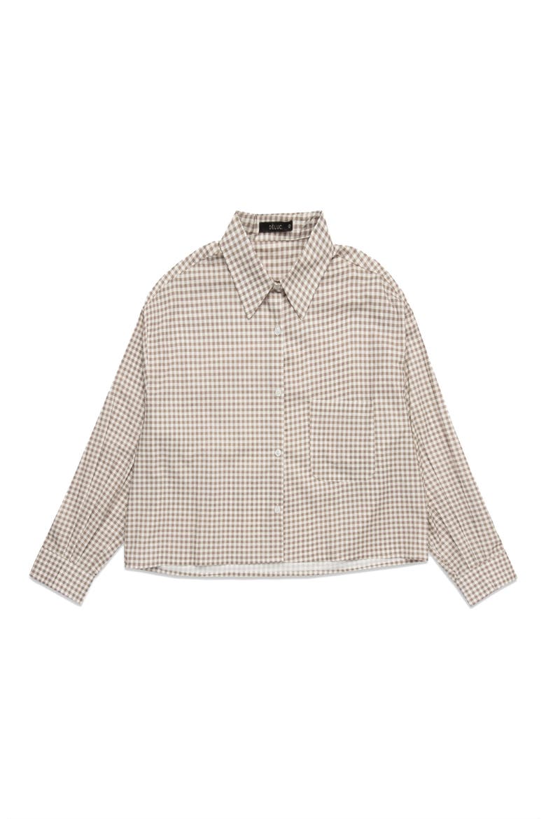 Lance Check Print Cotton Poplin Shirt, Main, color, VICHY MINK