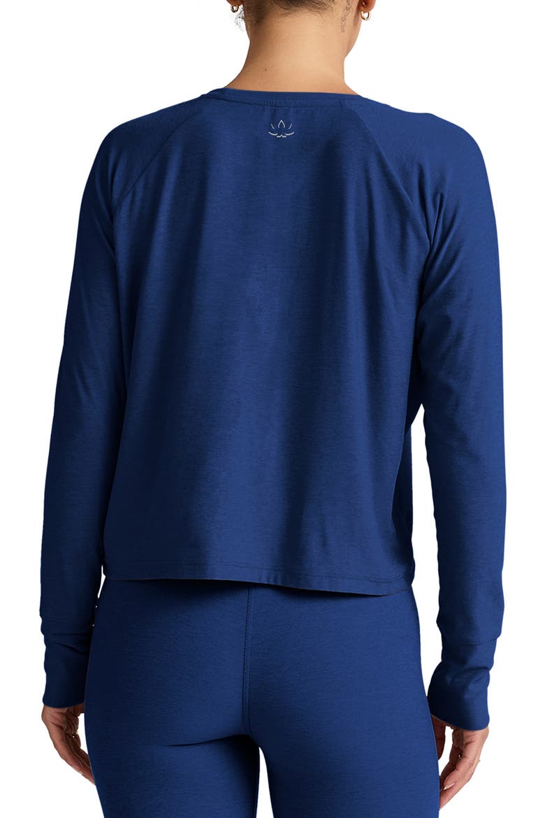 Featherweight Long Sleeve T-Shirt, Alternate, color, MARINE BLUE HEATHER