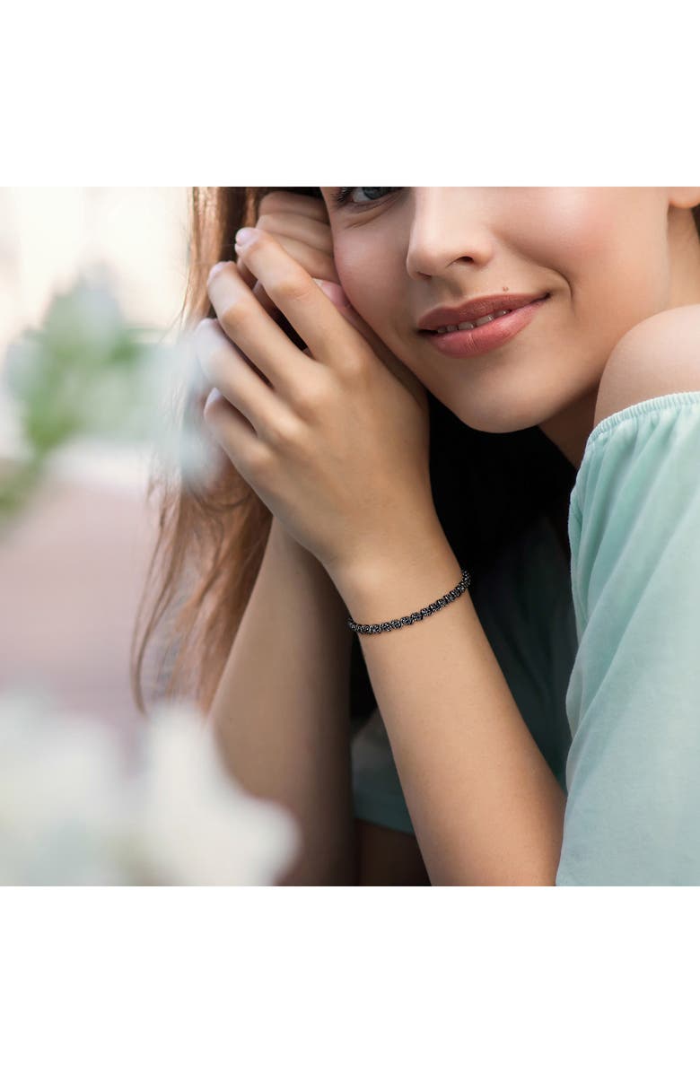 DELMAR Black Diamond Tennis Bracelet, Alternate, color, 