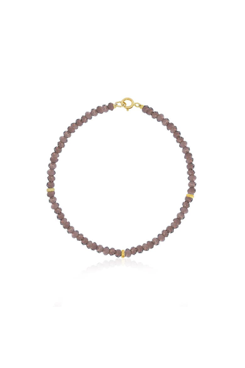 Smoky Quartz Bead Bracelet, Main, color, Smoky Quartz