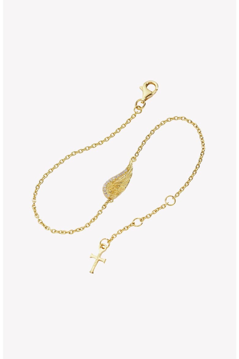 Divine Wings Bracelet, Alternate, color, 18k Gold Plated