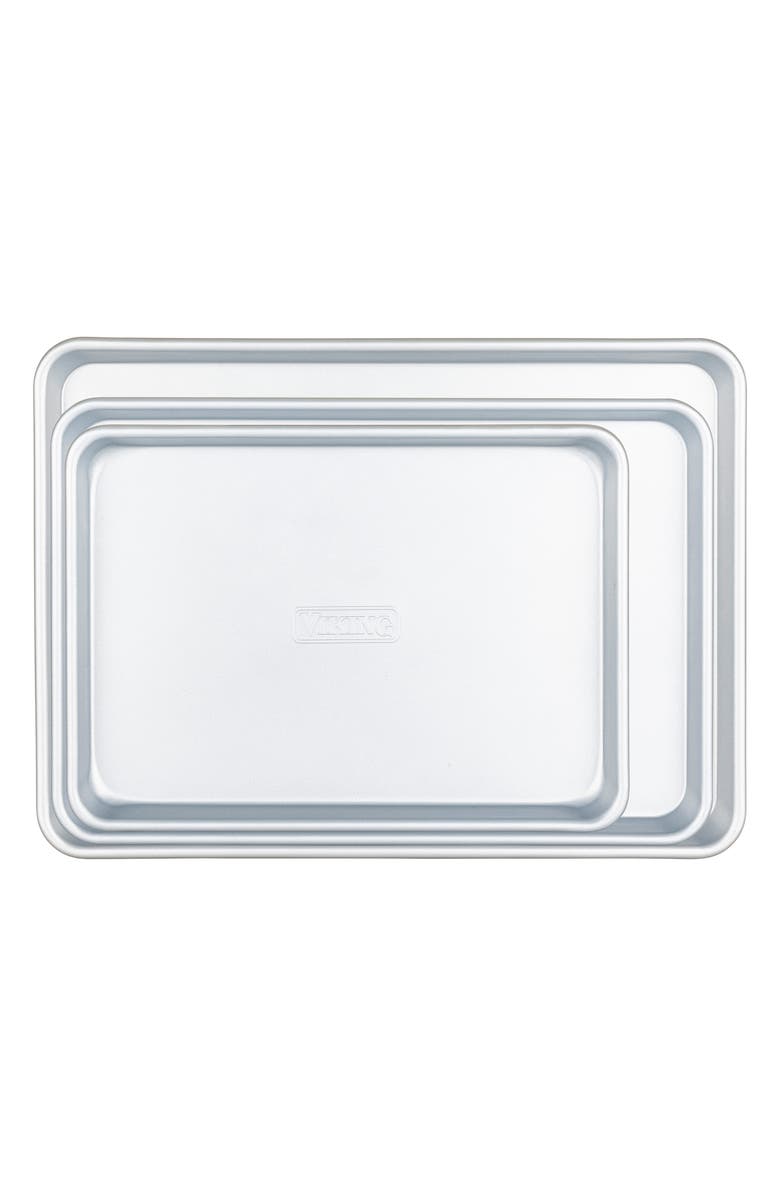 Viking 3-Piece Nonstick Aluminized Steel Baking Sheet Set, Alternate, color, Grey