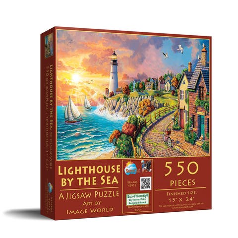 Lighthouse by the Sea 550 piece Jigsaw Puzzle for Adults
