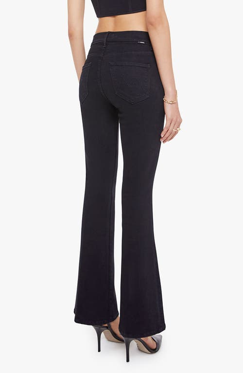 Mother Cropped Flared Denim Jeans In Black