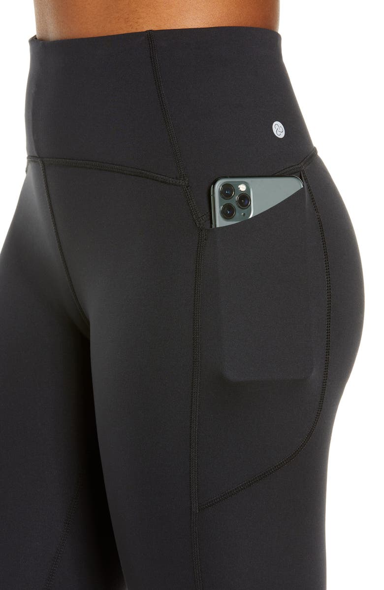 Zella Run High Waist Pocket Performance Ankle Leggings, Alternate, color,