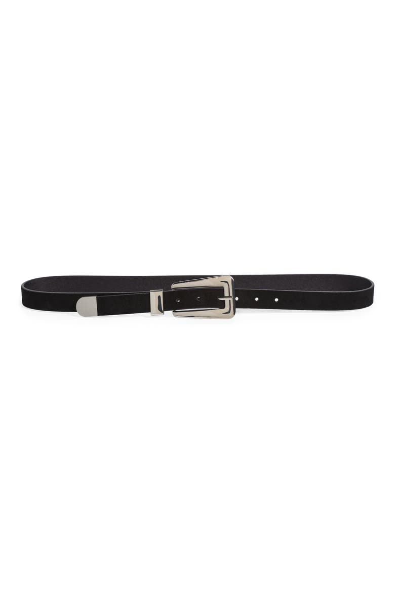 Reese Leather Belt, Main, color, BLACK
