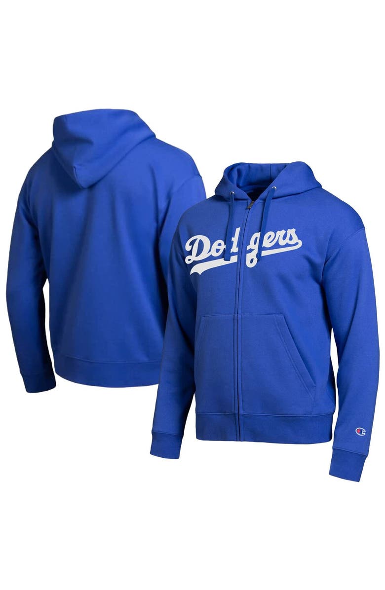 Champion Men's Champion Los Angeles Dodgers Royal All-Star Wordmark Full-Zip Hoodie, Main, color, Royal
