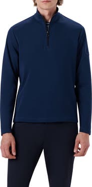 Bugatchi Cotton Quarter Zip Pullover