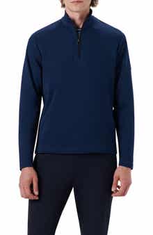 Bugatchi Cotton Quarter Zip Pullover