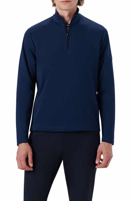 Bugatchi Cotton Quarter Zip Pullover