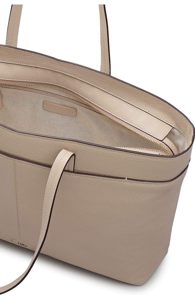 Radley Maldon Mews Large Leather Zip Top Tote, Alternate, color, Porcini
