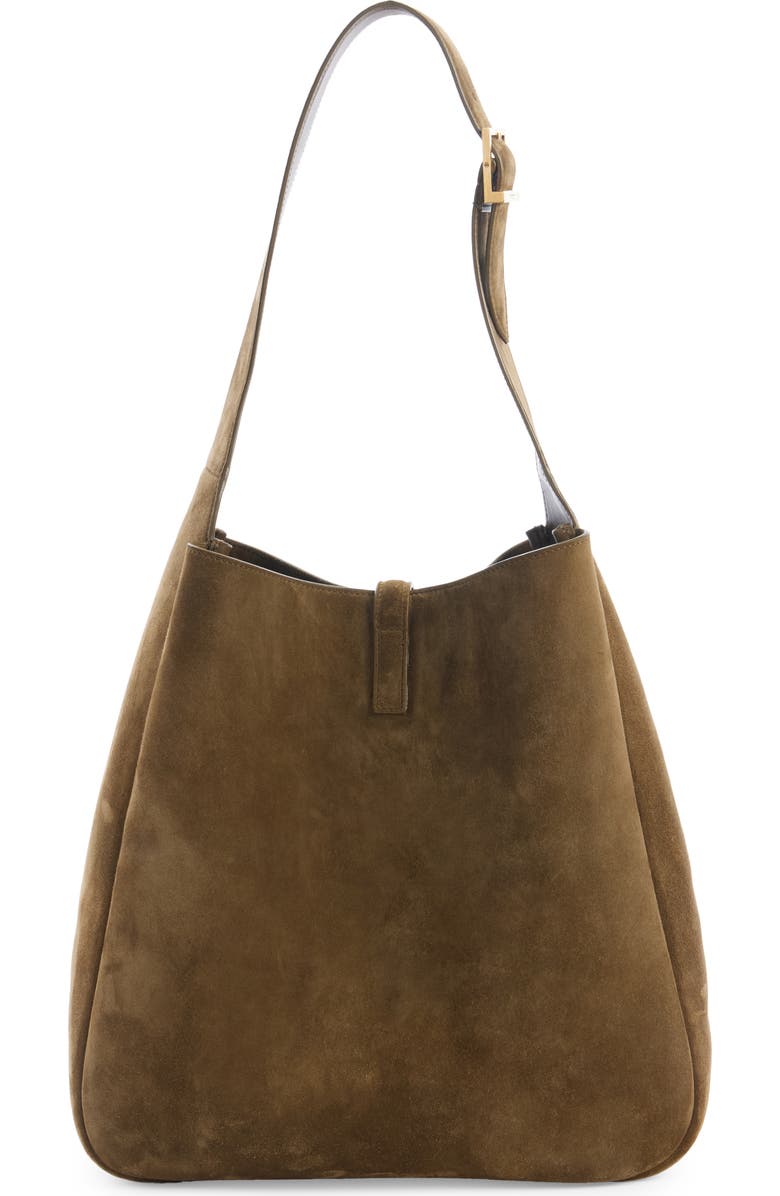 Saint Laurent Large Le 5 À 7 Suede Hobo Bag, Alternate, color,