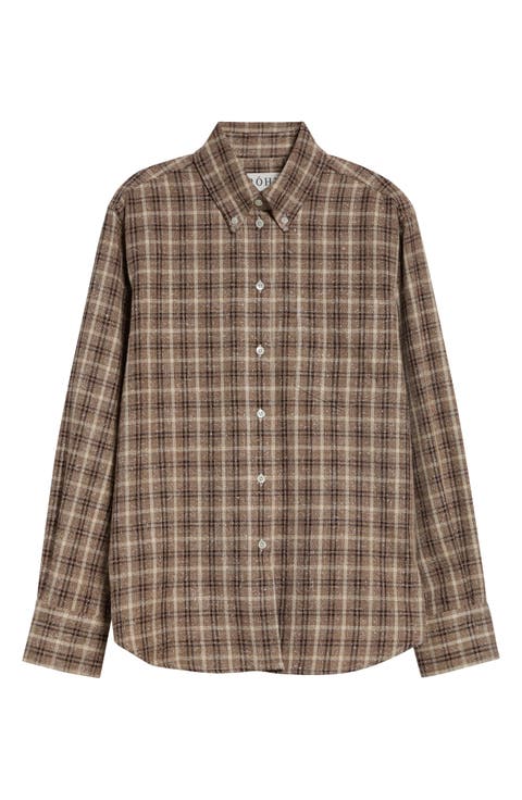 Oxford Bouclé Check Button-Down Shirt