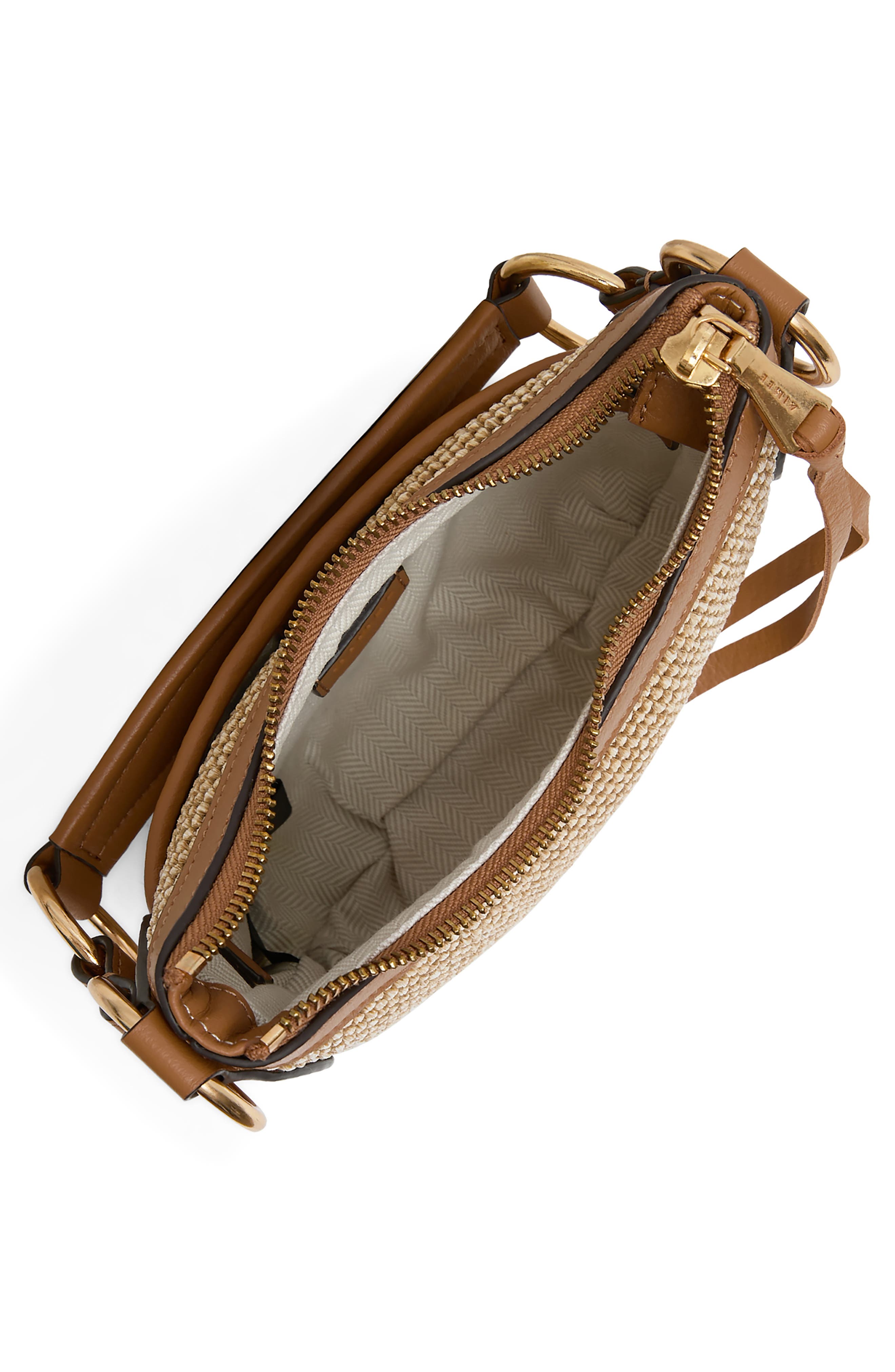 Mini Roma Crossbody Bag, Alternate, color, RAFFIA LATTE
