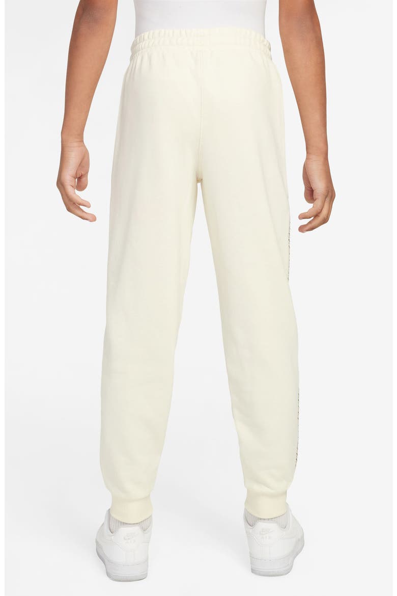 Kids' Sportswear Club Fleece Contrast Trim Joggers, Alternate, color, SOFT PEARL/ OREWOOD BROWN