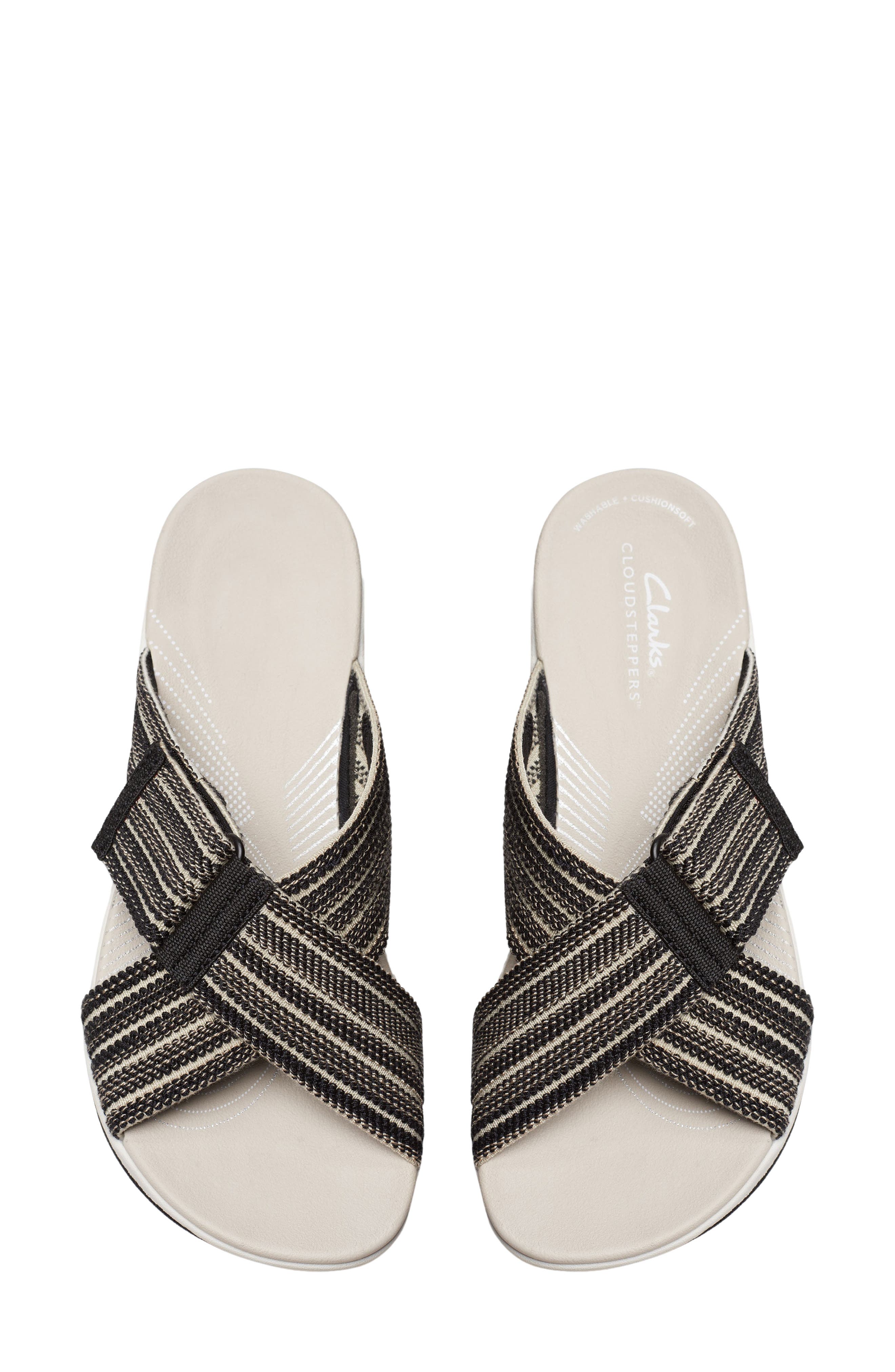 Clarks<sup>®</sup> Arla Wave Sandal, Alternate, color, Black Combi